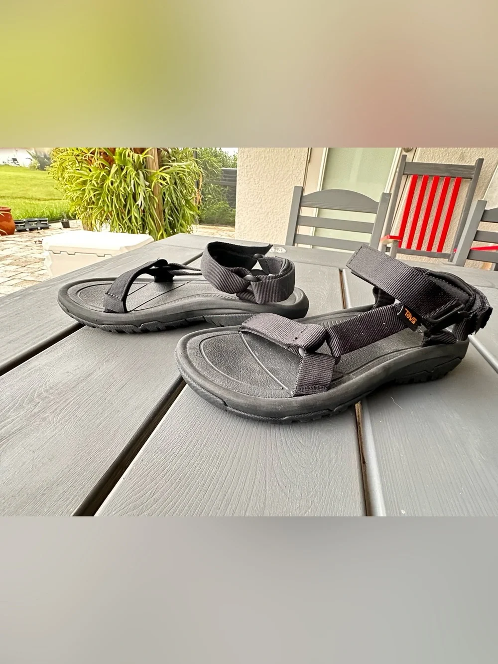 Teva Black Women's Adjustable Strap Sandals